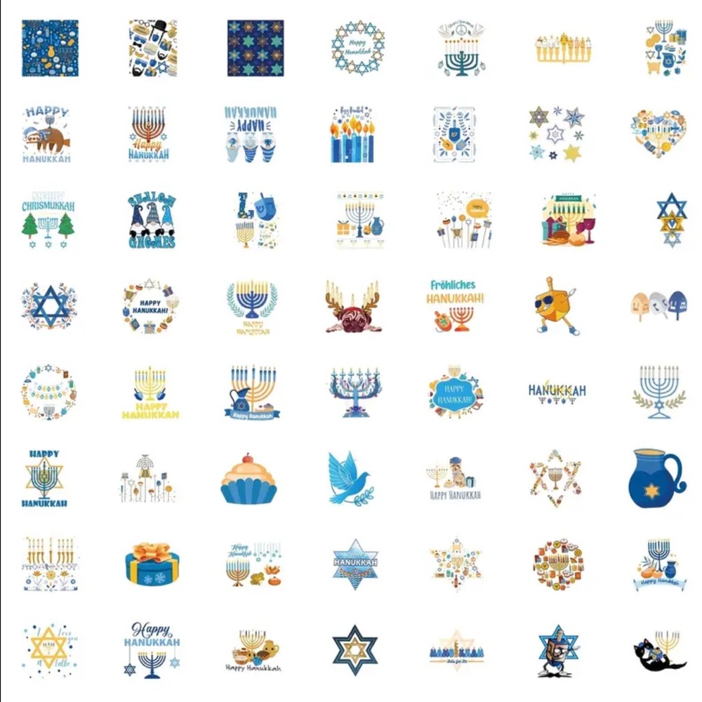 Festive Hanukkah Sticker Collection, NEW, Multicolor - Picture 5 of 6